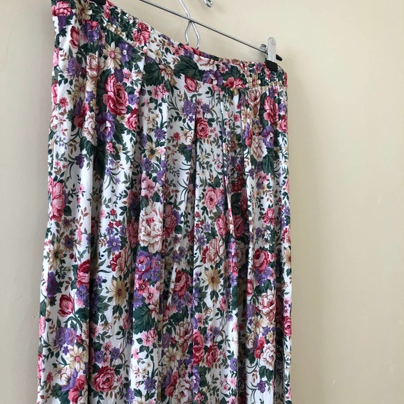 John Roberts Vintage Floral Shirt Dress Two Piece Size 5 / 6 - Picture 6 of 13